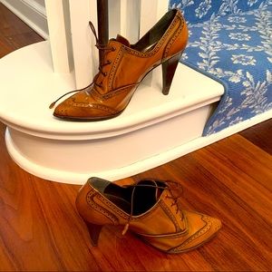 Vintage Stuart Weitzman Oxford Bootie Heels, Size 8